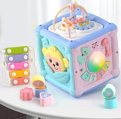 Musical Building Blocks Cube - Baby Drum Early Education Toy with Lights & Sounds
