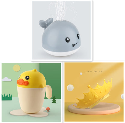 Baby Bath Whale Toy - Electric Water Spray with Lights & Music for Bathtub Fun