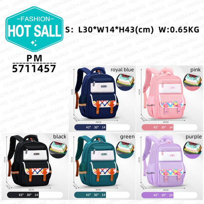 Waterproof Student Backpack - Large Capacity School Bag for Grades 1-6