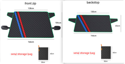 Car Windshield Sun Shade - Half Cover with Storage Bag