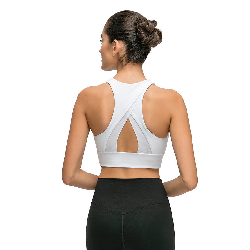 Triangle Sports Bra - Hollow Back Design for Yoga and Fitness