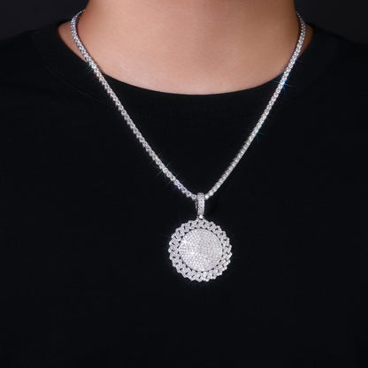 Moissanite Star Pendant Necklace - S925 Silver Platinum Plated Jewelry