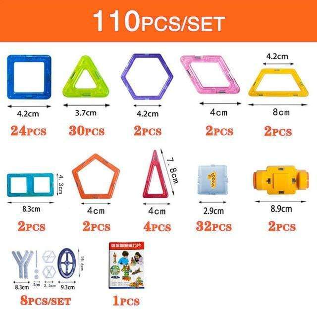 Magnetic Building Blocks - Educational Construction Toy Set