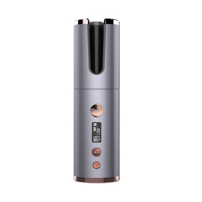 Wireless Rechargeable Automatic Rotating Curling Iron - Portable USB Hair Curler