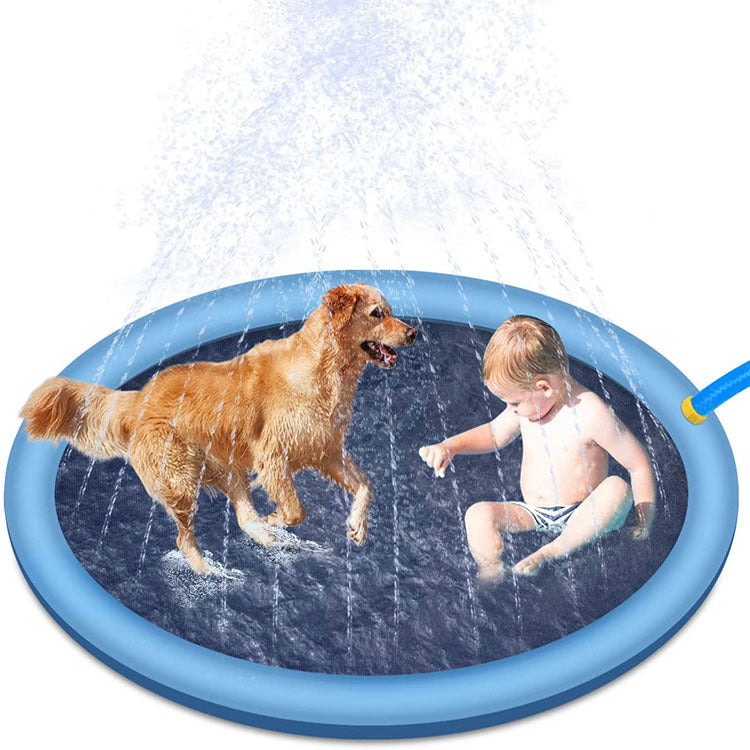 Inflatable Splash Pad for Kids and Pets - 150cm PVC Water Play Mat