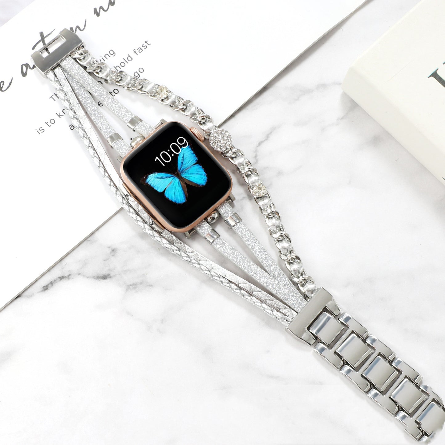 Life Tree Jewelry Leather Woven Watch Strap - Compatible with Apple Watch 38-45mm
