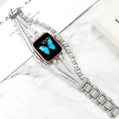 Life Tree Jewelry Leather Woven Watch Strap - Compatible with Apple Watch 38-45mm