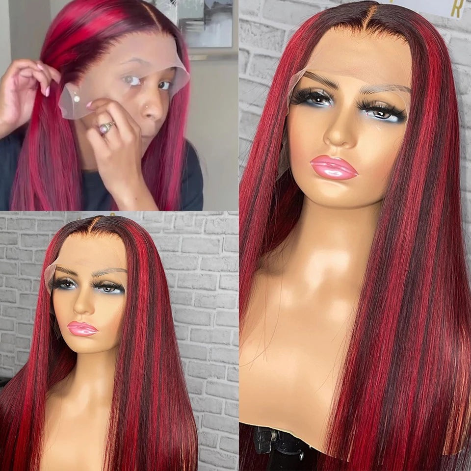 Real Hair Lace Headgear - 13x4 Lace Front Wig with Customizable Bangs