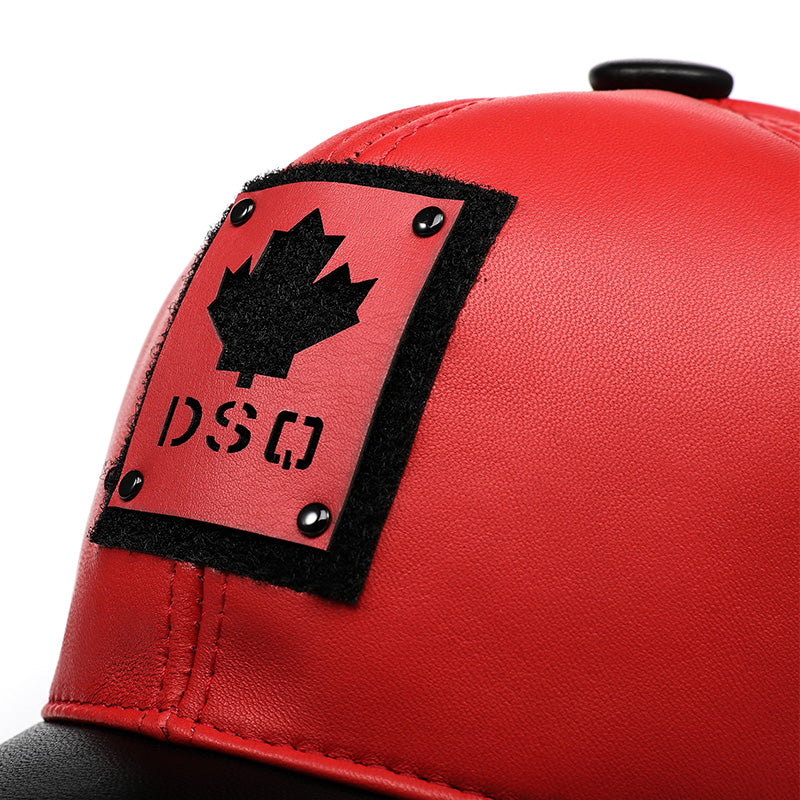 Genuine Lambskin Leather Baseball Cap - Unisex Adjustable Dome Crown Hat