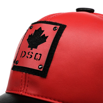 Genuine Lambskin Leather Baseball Cap - Unisex Adjustable Dome Crown Hat