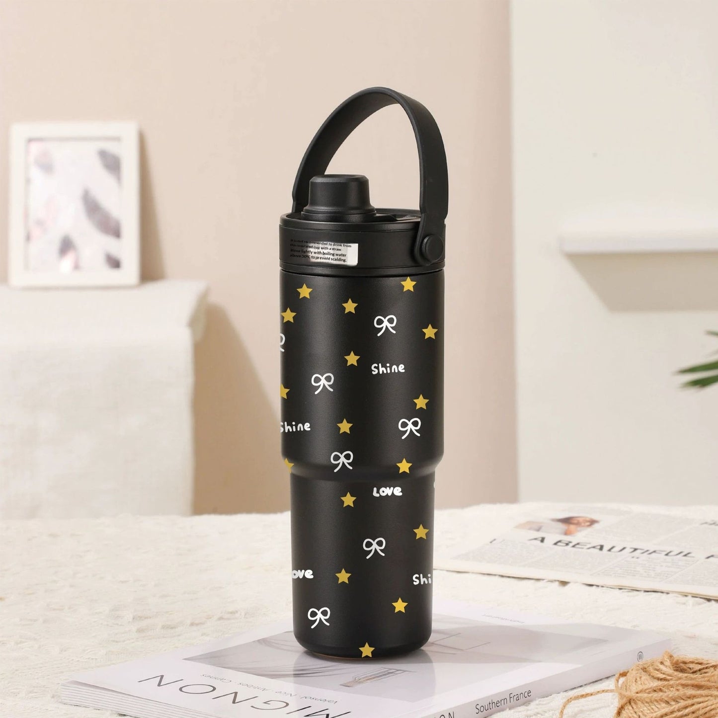 Insulated Straw Tumbler with Ceramic or Stainless Steel Liner - 725ml