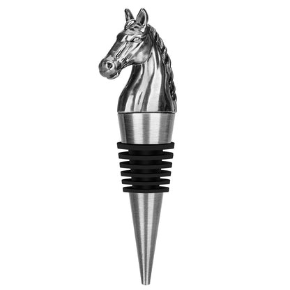 Horse Head Wine Bottle Stopper - Zinc Alloy Decorative Stopper