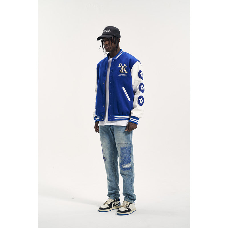Men's Loose Fit Baseball Jacket - High Street Casual Coat