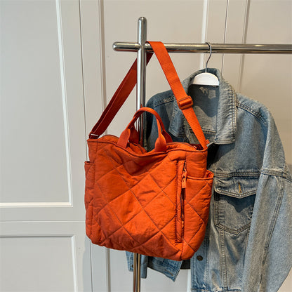 Nylon Crossbody Commuter Bag - Lightweight Portable Shoulder Bag with Soft Handle
