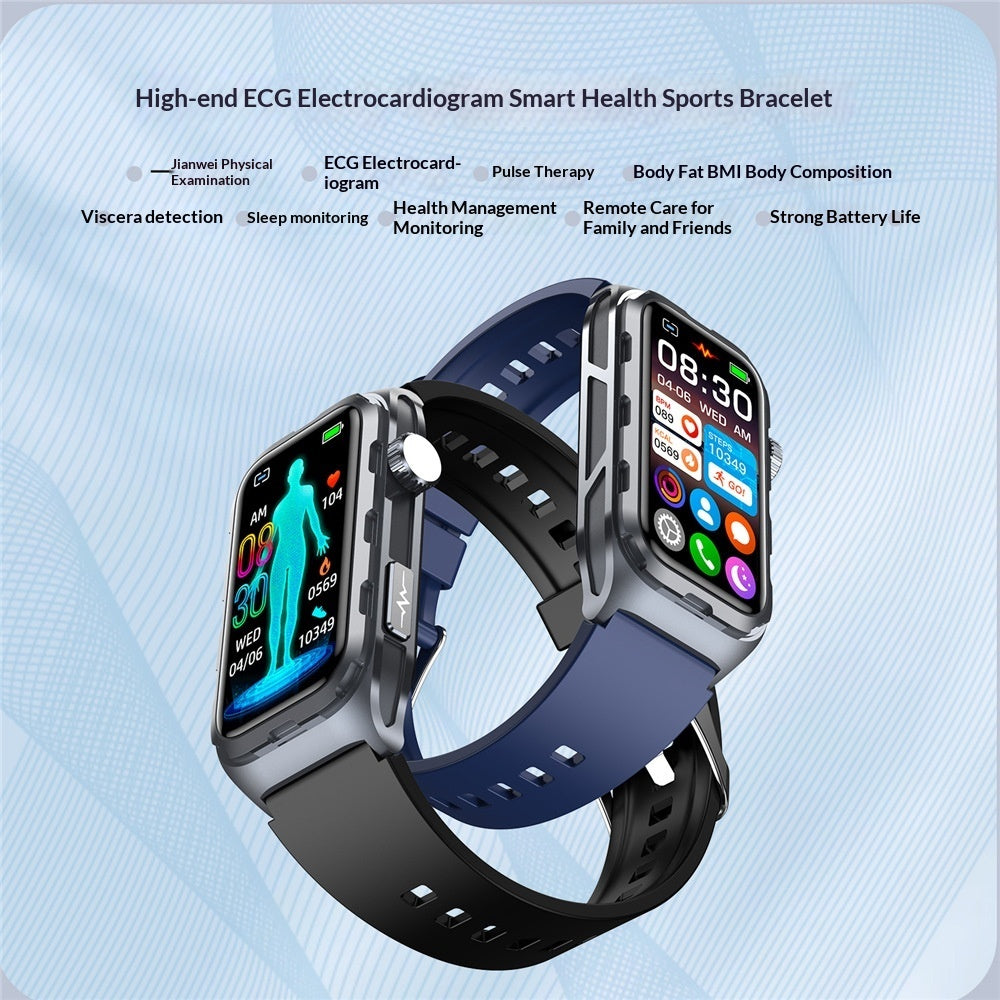 Smart Fitness Bracelet with Heart Rate Monitoring - Touch Screen