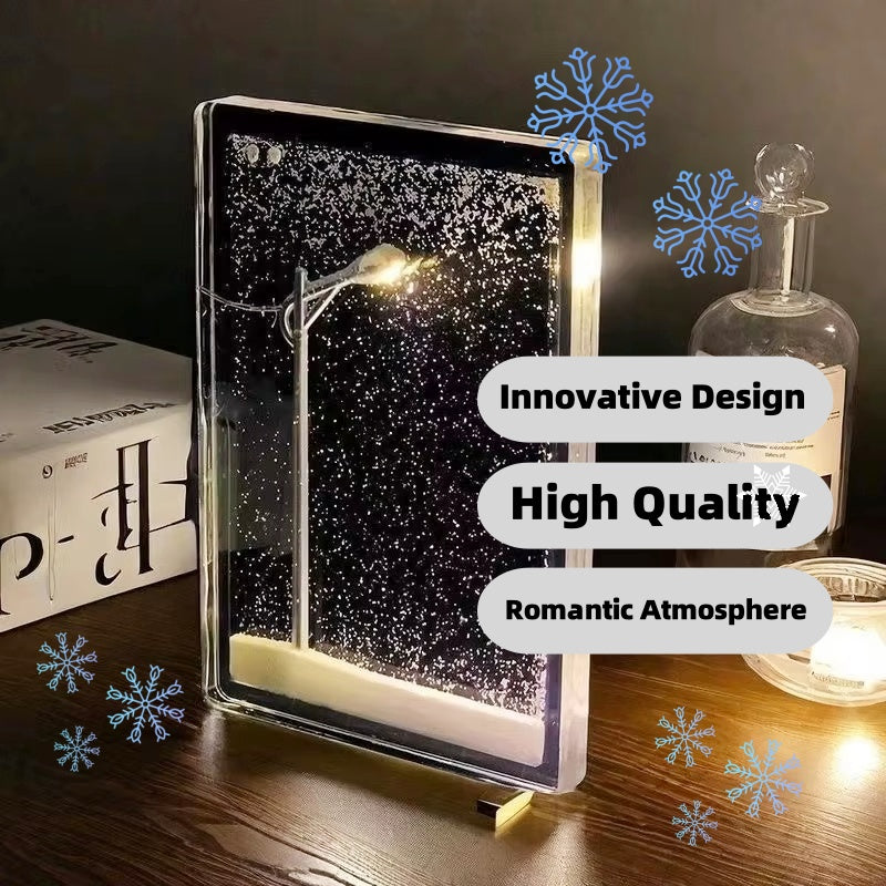 DIY Snowflake Night Light Kit - LED Christmas Desktop Decor with Assembly Instructions