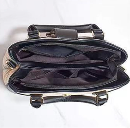 Urban Minimalist PU Leather Handbag Set - Chain Detail Tote Collection