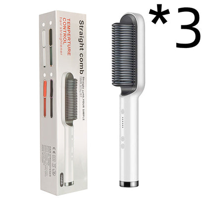 2-in-1 Hair Straightener & Curling Comb | Tourmaline Ceramic | Negative Ion Electric Hair Brush