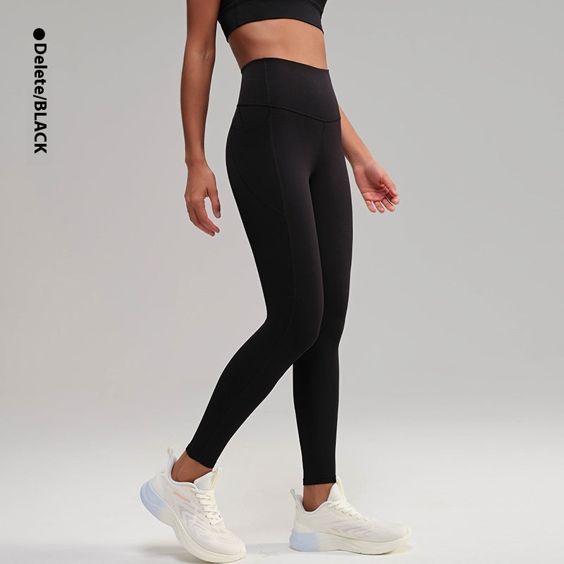 High-Waist Cropped Yoga Pants - Women's Nylon Athletic Capri Leggings