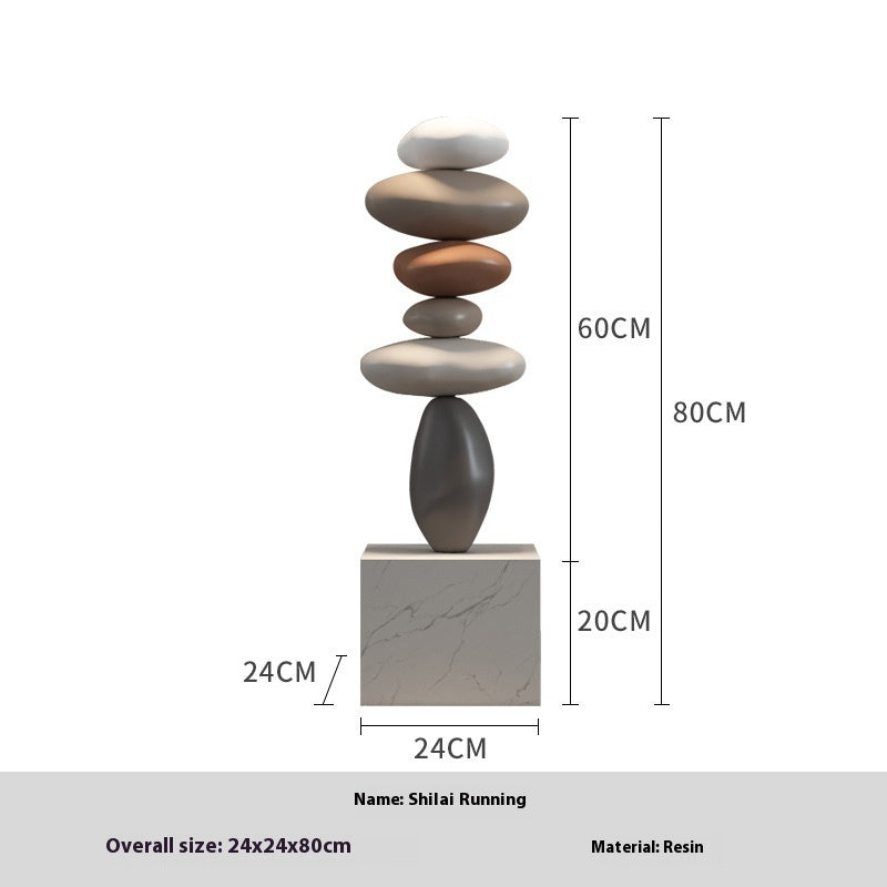 Modern Resin Floor Sculpture - Decorative Home Accent Piece