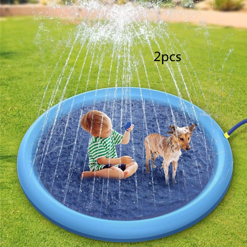Inflatable Splash Pad for Kids and Pets - 150cm PVC Water Play Mat