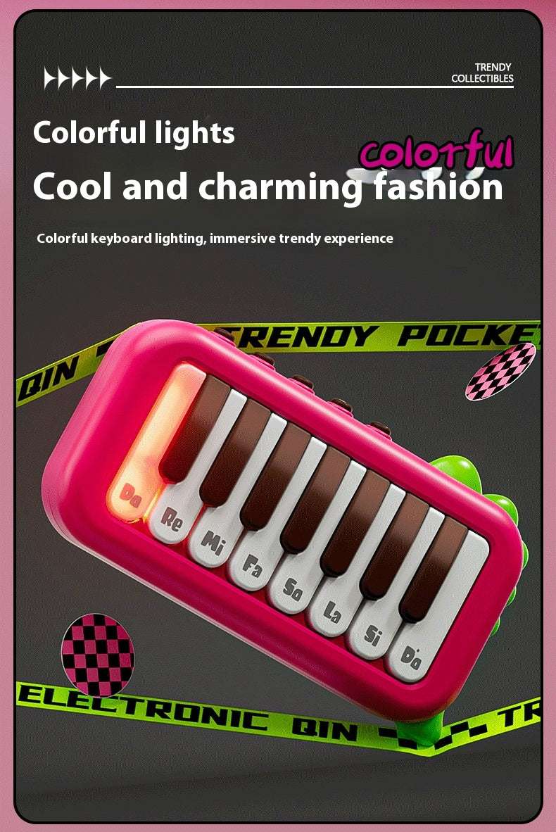 Kids Pocket Electronic Keyboard - Mini Piano Toy for Children Ages 3-6