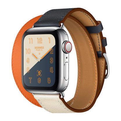 Genuine Leather Apple Watch Band - Premium Cowhide Strap with Stainless Steel Pin Buckle