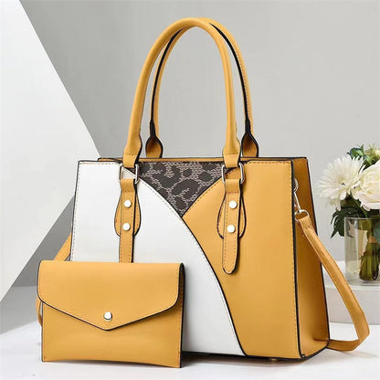 Two-Piece PU Leather Bucket Bag Set - Versatile Fashion Handbag