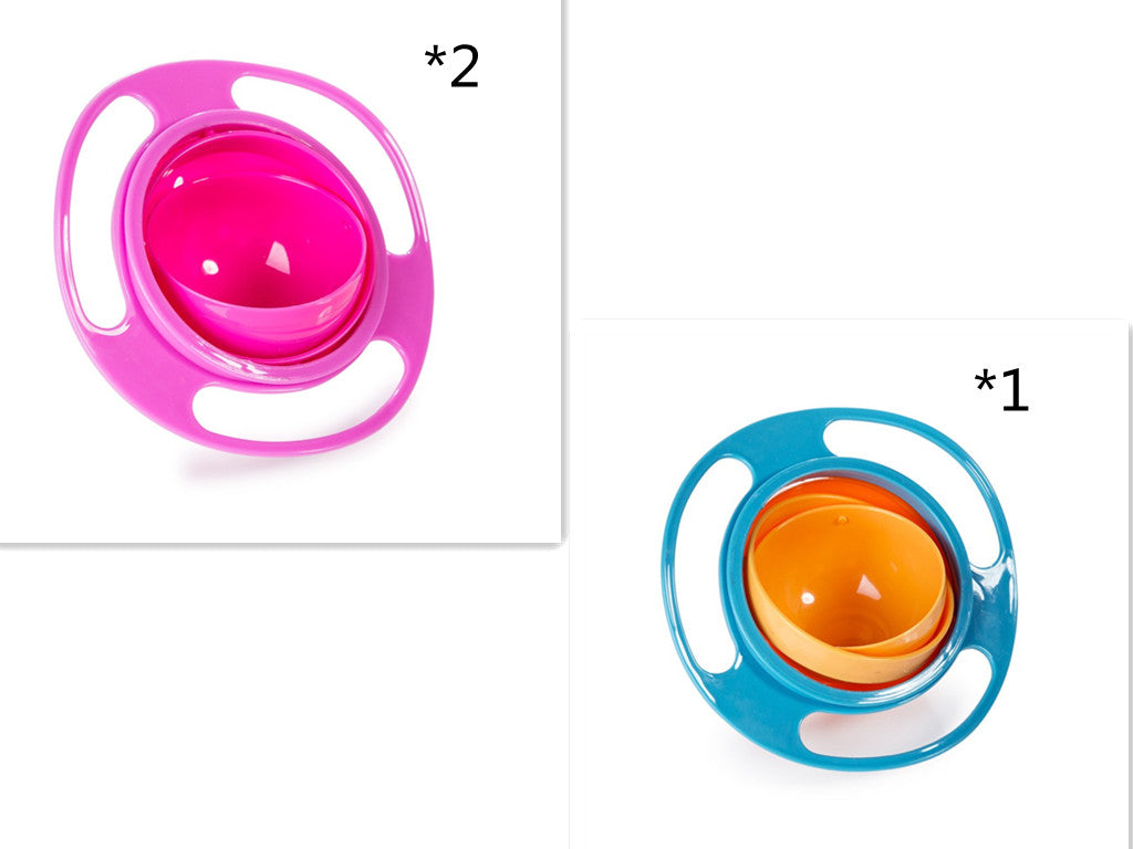 360° Rotating Spill-Proof Baby Bowl - Universal No-Mess Feeding Dish