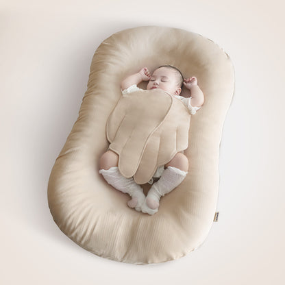 Baby Bed-in-Bed Lounger - Portable Infant Sleeper in Milk Tea