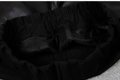 Stitching Stretch Pencil Pants - Women's Sheepskin Leather Trousers
