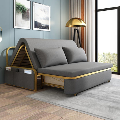 Foldable Sofa Bed - Double Metal Frame Convertible Couch