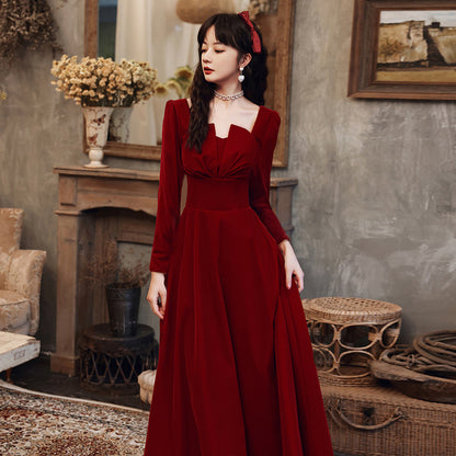 Women's Long Sleeve Cotton A-Line Midi Dress | Everyday Casual