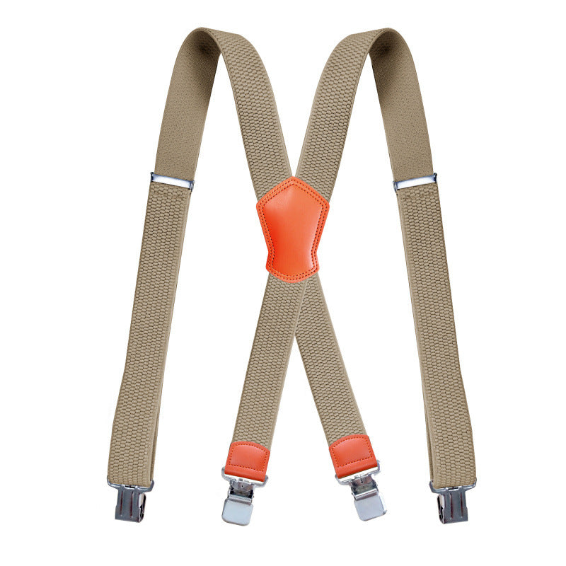 Unisex Corn Grain Elastic Garment Strap - Adjustable Trouser and Pant Suspender Clip