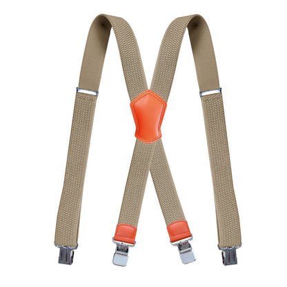 Unisex Corn Grain Elastic Garment Strap - Adjustable Trouser and Pant Suspender Clip