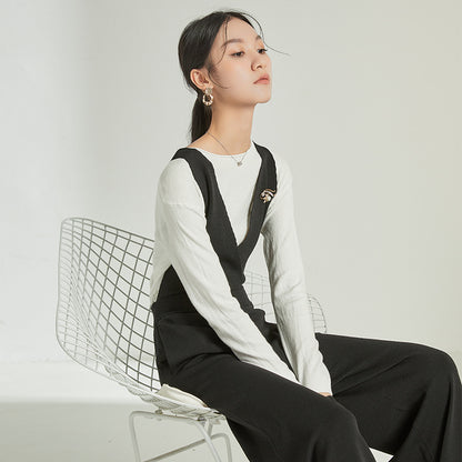 Sleeveless High Waist Strap Casual Knit Jumpsuit