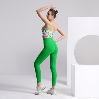 Two-Piece Sports Fitness Set - Nylon Blend Activewear for Women