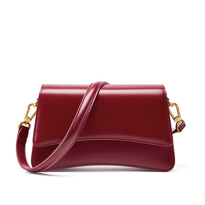 Fashion Trendy Shoulder Bag - Women's Two-Layer Cowhide Leather Crossbody Bag