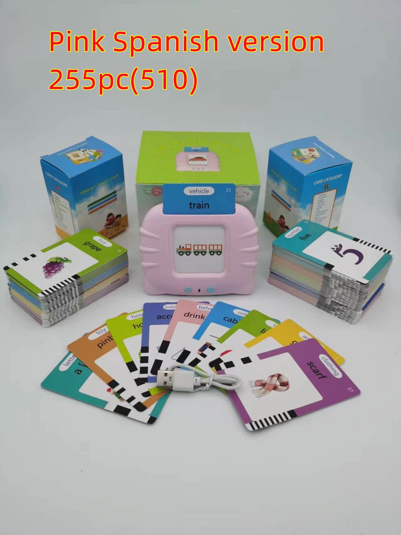 Bilingual Flashcard Learning Machine for Kids – Early Education Story & Word Card Reader