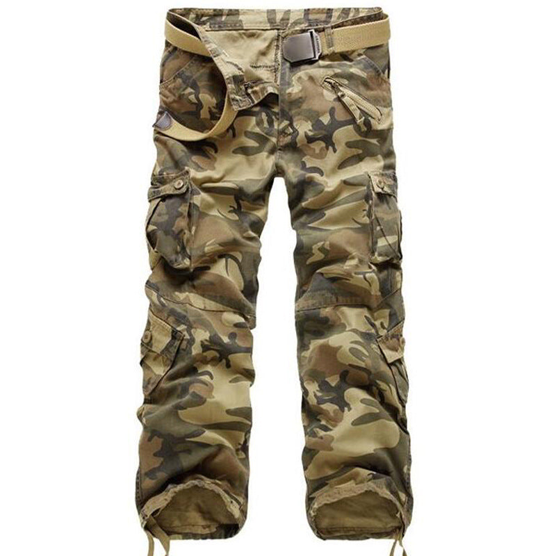 Women's Cotton Blend Cargo Pants - Loose Fit Wide Leg Trousers