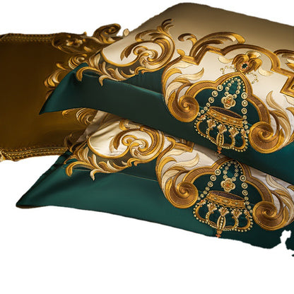 Luxury European-Style Embroidered Bedding Set - 10-Piece Long-Staple Cotton Collection
