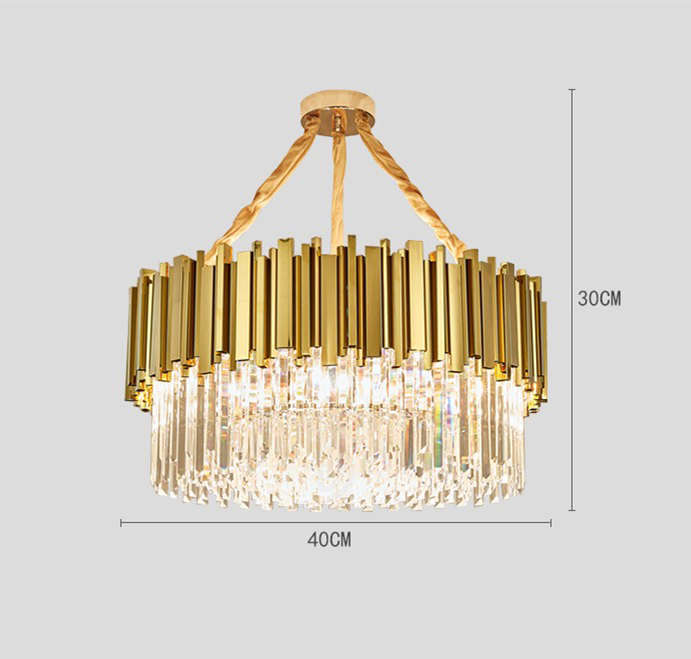 Modern Crystal Chandelier - LED Ceiling Light for Living Room