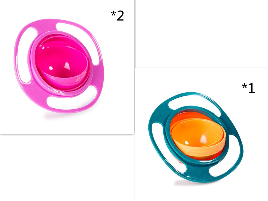 360° Rotating Spill-Proof Baby Bowl - Universal No-Mess Feeding Dish
