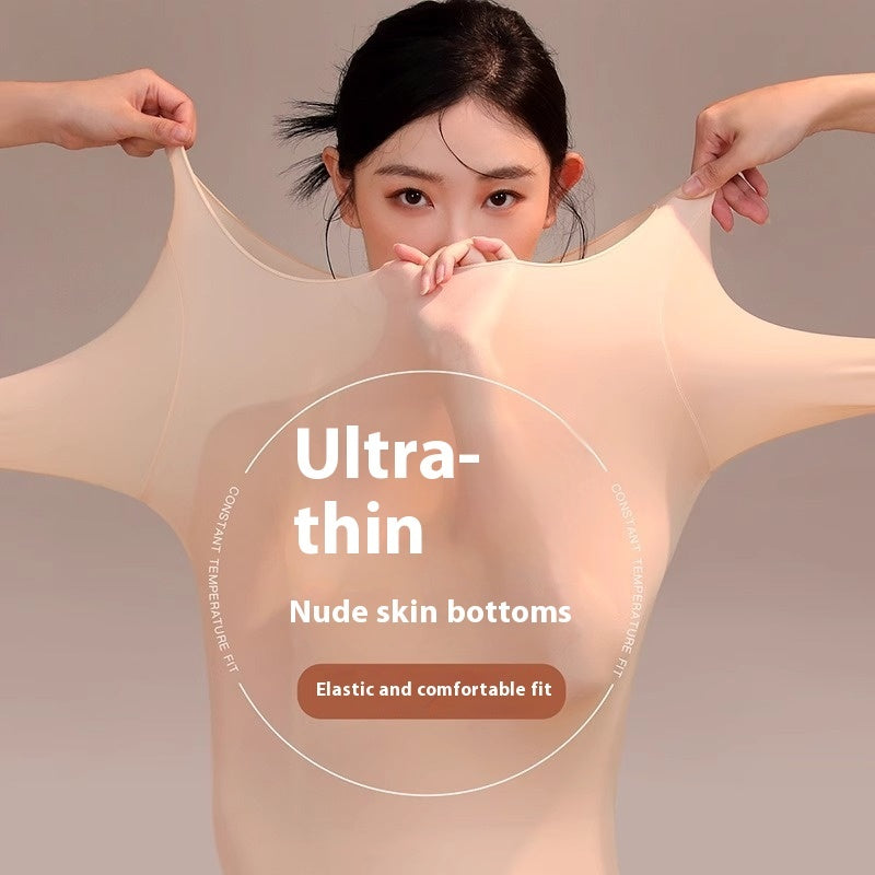 Women's Ultra-Thin Thermal Underwear Set - Lightweight Nylon Spandex Base Layer
