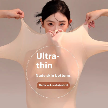 Women's Ultra-Thin Thermal Underwear Set - Lightweight Nylon Spandex Base Layer