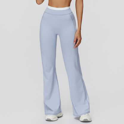 Women's High-Waist Athletic Pants - Moisture-Wicking Nylon Activewear
