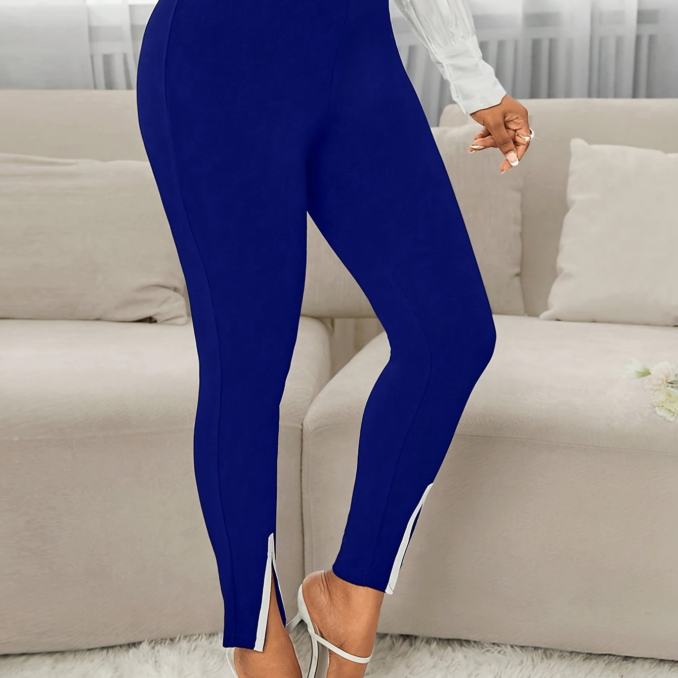 Women's Elegant Slim-Fit Chenille Pants - Professional Commuter Trousers