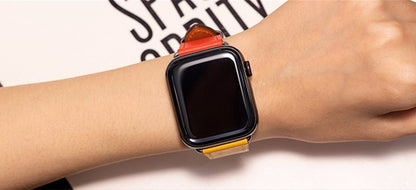 Genuine Leather Apple Watch Band - Premium Cowhide Strap with Stainless Steel Pin Buckle