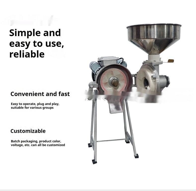 Commercial Grain Grinder - 1.5kW Electric Mill for Soybeans & Grains