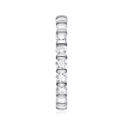 Starlight Love Moissanite Wedding Ring Set - S925 Silver Platinum Plated Engagement Ring